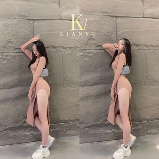 VÁY BODY TAY DÀI XẺ TÀ