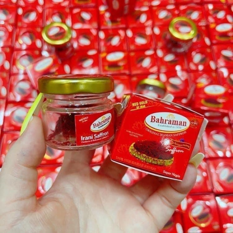 Saffron Bahraman nhụy hoa nghệ tây, date xa, giúp đẹp da, dễ ngủ, tốt tim mạch, tinh thần vui vẻ