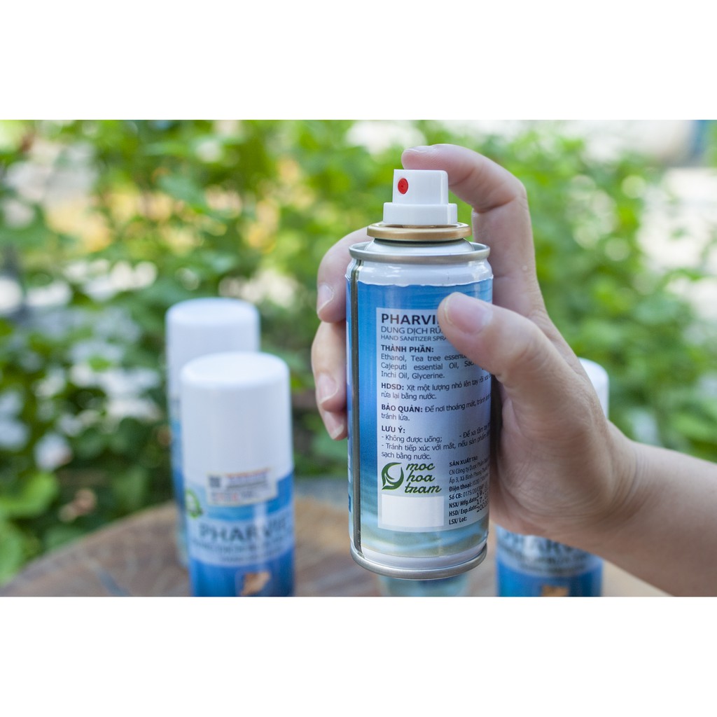 Dung dịch rửa tay khô Pharvie - Chai bằng thiếc, dạng xịt. | BigBuy360 - bigbuy360.vn