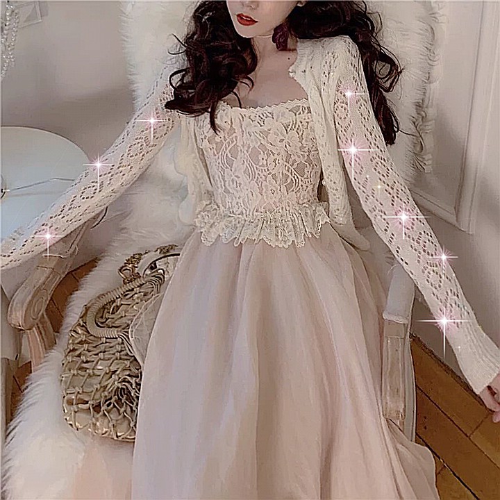 [Sẵn Hàng]♥️Set Áo Bra+Khoác Len+Chân Váy(ảnh thật)Size S,M,L Maxi du lịch, đi biển | BigBuy360 - bigbuy360.vn