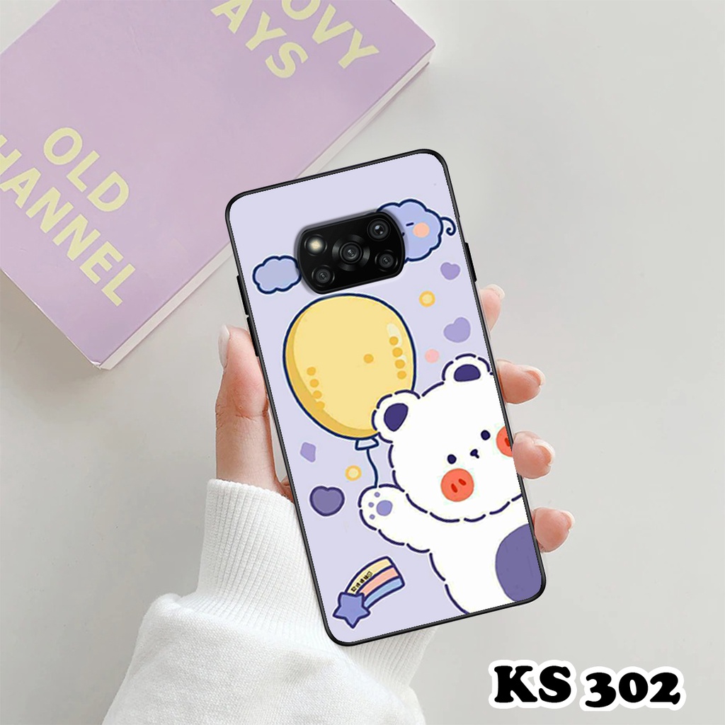 Ốp lưng Poco M3 - Poco X3 - Poco X3 Pro - Ốp in hình gấu &amp; thỏ đang yêu - lưng nhám viền TPU cao cấp