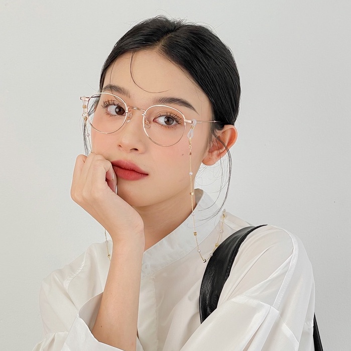 Gọng kính tròn nam nữ LILYEYEWEAR chất liệu B-Titanium mắt chống ánh sáng xanh thời trang Hàn Quốc 22010