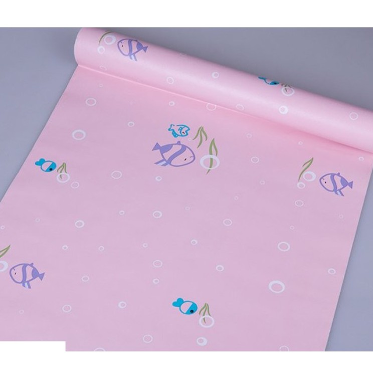 Cuộn 10M giấy dán tường CÁ HỒNG khổ rộng 45cm