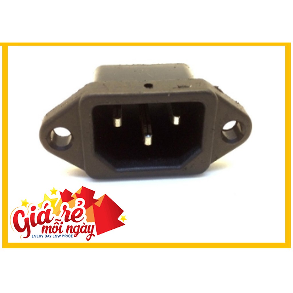 Combo Giắc cắm nguồn AC 3 chân 10A - 250V- Jack cắm nguồn - Giắc G5 2366 2A 250W cho máy tính, máy in, nồi cơm điện