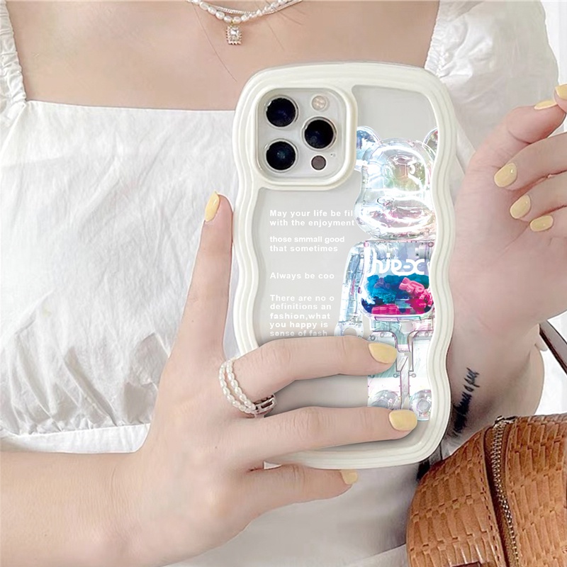 SUNTAIHO Ốp lưng iphone Ốp điện thoại dẻo trong suốt gấu hoạt hình thích hợp cho iPhone 11 Pro 13 12 Pro Max X XS Max XR 7 8 Plus 13