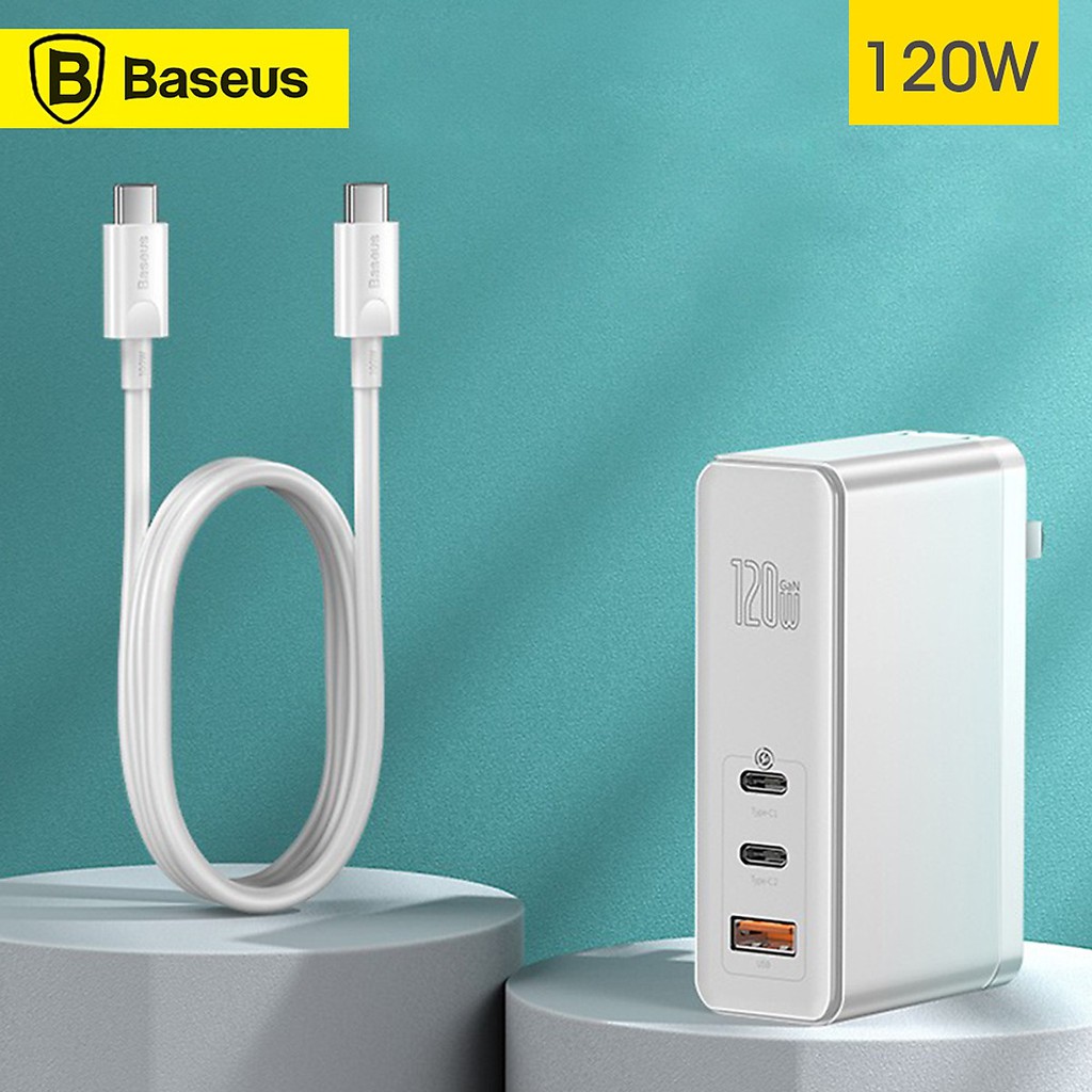 CHÍNH HÃNG CỦ SẠC BASEUS 120W 2C1A GAN CHARGER GAN 2 PRO