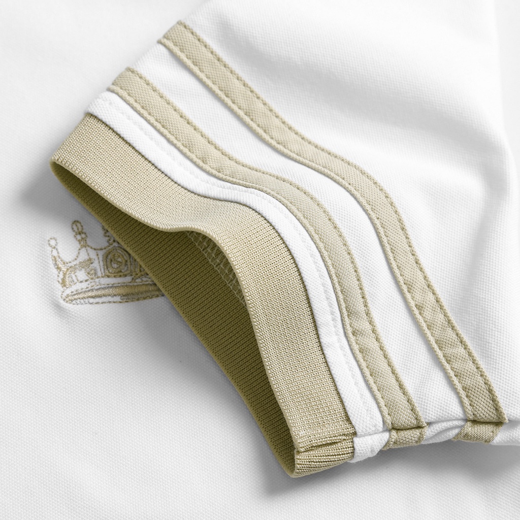 Áo thun polo nam cổ bẻ Crown, chất vải cá sấu siêu cấp chống nhăn tuyệt đối với 2 gam màu