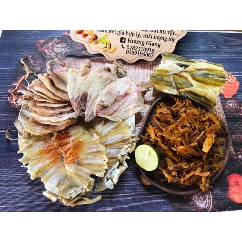 Combo đồ khô (mực, cá chỉ vàng, cá bò) chất lượng