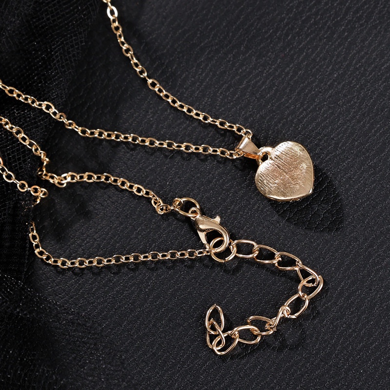 1 Vòng cổ Mặt Trái Tim Đính Đá Zircon Thời Trang