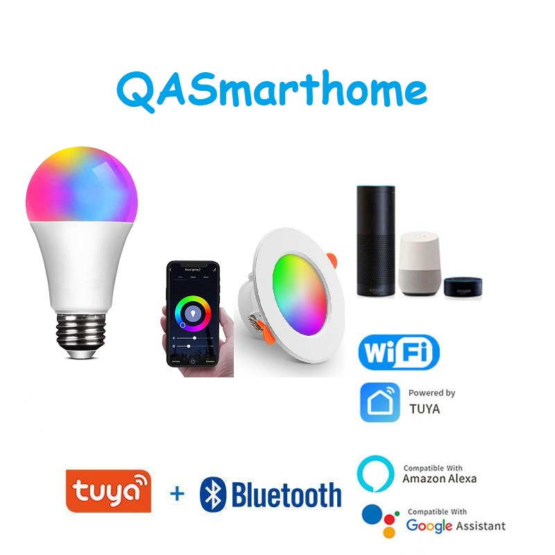 Bóng đèn/Downlight TUYA 10W Wifi/BLE Mesh RGB+WW+CW - thông minh google home