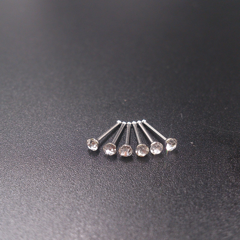 Bộ 60 Khuyên Mũi Thép Không Gỉ Đính Đá Thời Trang