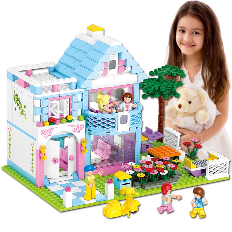 Đồ Chơi Lắp Ráp Kiểu Lego Bé Gái Friends Biệt Thự Vườn Công Chúa Sluban B0535 Với 539 Mảnh Ghép