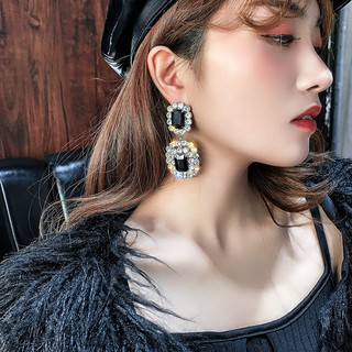 Bông Tai Mạ Bạc 925 Hình Kim Cương Cao Cấp Sang Trọng