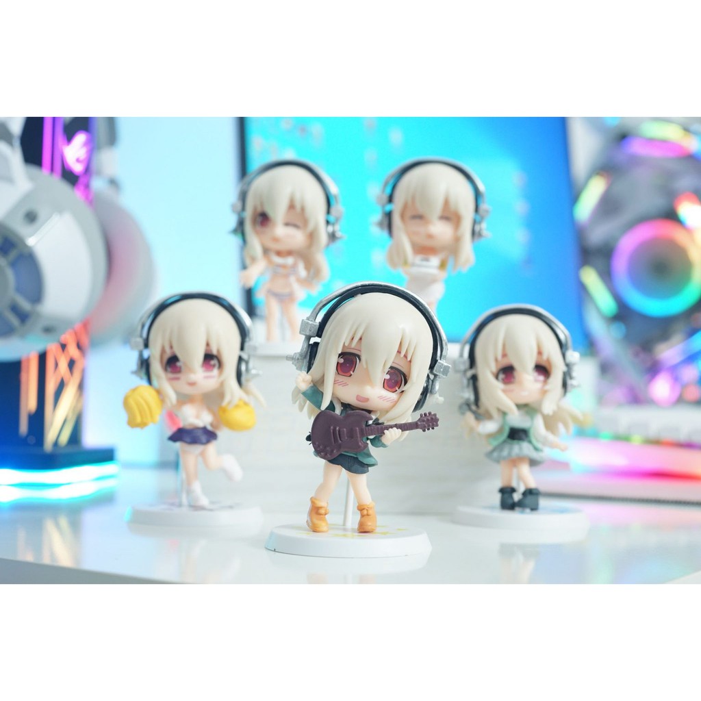 SET 5 MÔ HÌNH SUPER SONICO KUTE 9CM