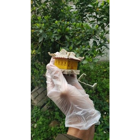 Nhà 1 tầng mini, trang trí tiểu cảnh, non bộ, bể cá,....( chất liệu bột đá)
