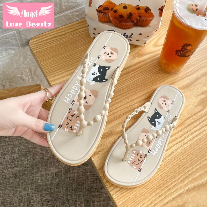 Dép Sandal Đế Bằng Mềm Chống Trượt Thời Trang Mùa Hè Dễ Thương Cho Nữ