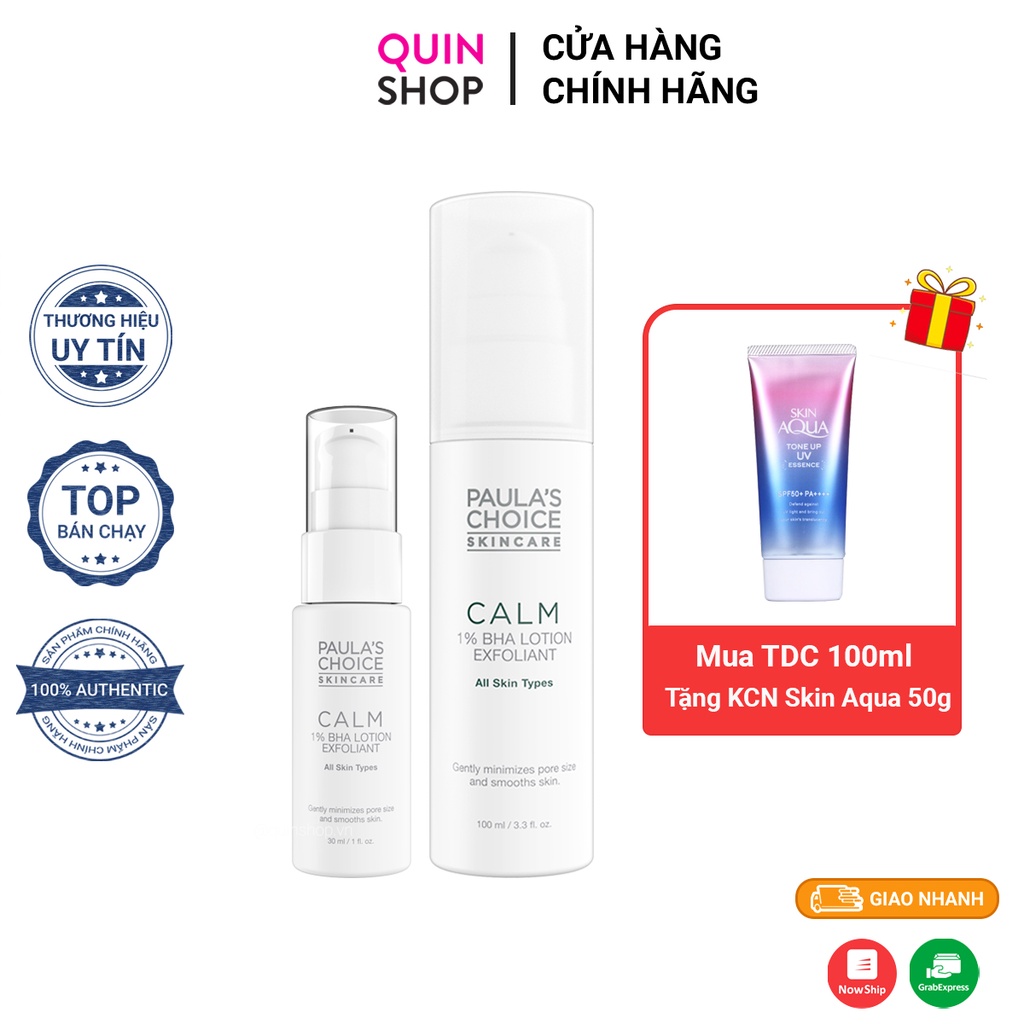 Tẩy Da Chết Hóa Học Paula’s Choice Calm 1% BHA Lotion Exfoliant