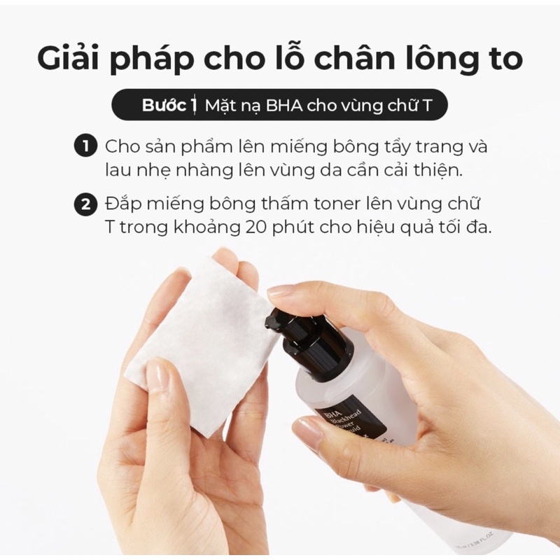 Nước cân bằng COSRX BHA hỗ trợ làm giảm mụn đầu đen dung tích 50ml/ 100ml