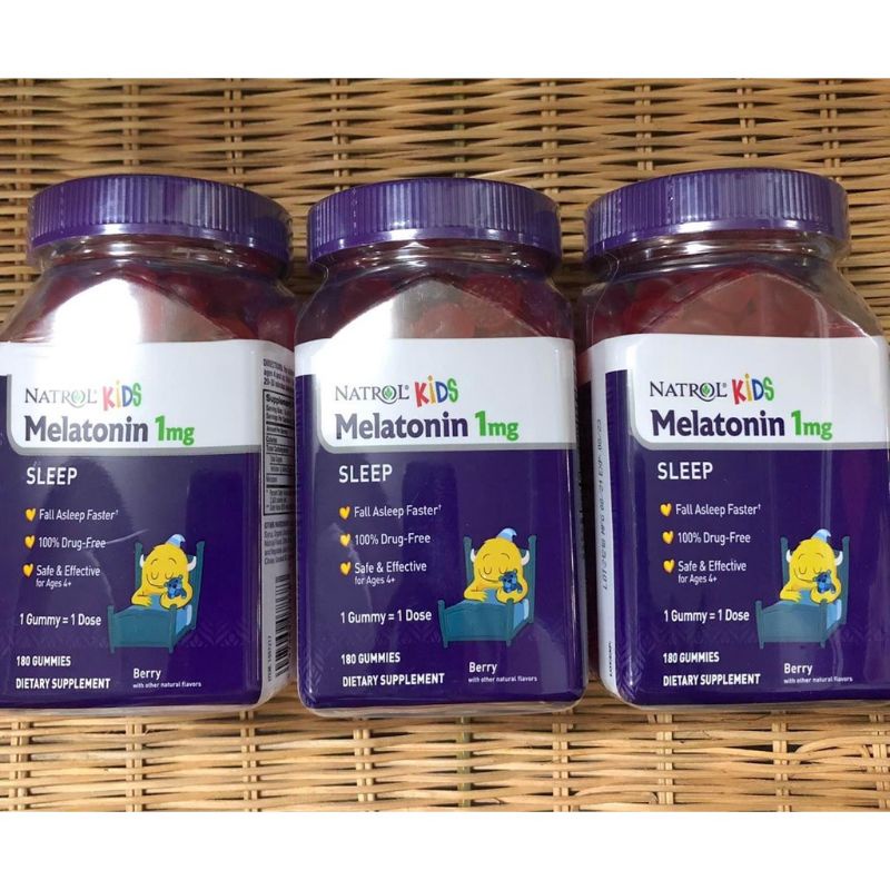 Kẹo dẻo ngủ ngon cho bé Melatonin notrol kids 1mg