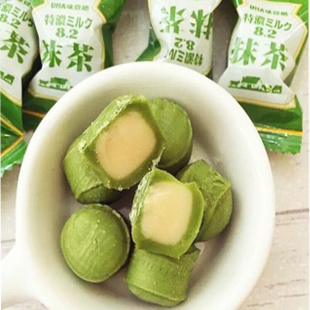 Kẹo sữa matcha trà xanh UHA Nhật Bản