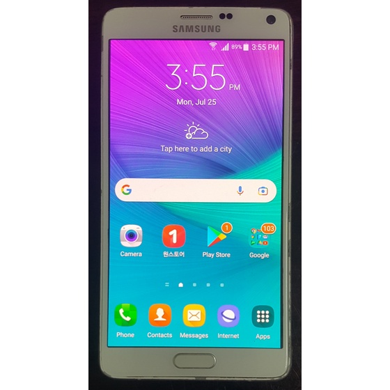 Điện thoại samsung Note 4 cũ, 3GB-32GB, màu trắng, bản Hàn Quốc S-LTE