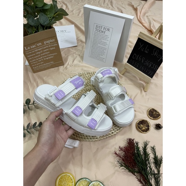 DÉP SANDAL ULZZANG MIX TÍM QUAI THÁO RỜI HỌC SINH