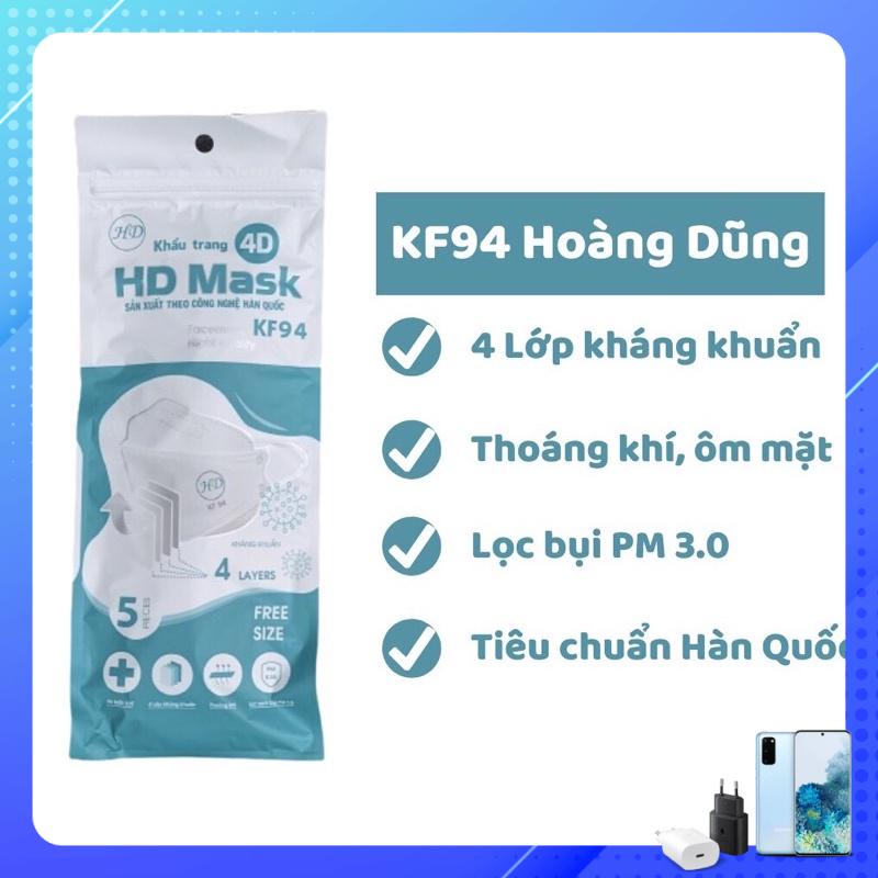 [Combo 100 cái] Khẩu trang  KF94  Hoàng Dũng,có nhiều màu lựa chọn