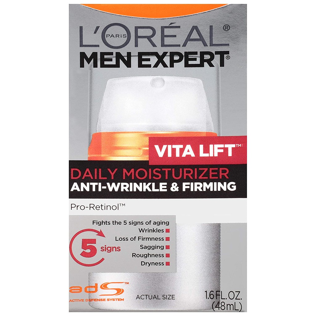 Kem dưỡng ẩm &amp; ngừa vết nhăn cho nam L'Oréal Paris Men's Expert VitaLift Anti Aging Face Moisturizer 48ml (Mỹ)