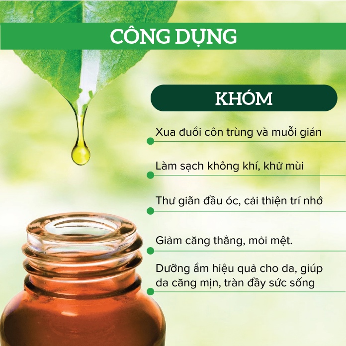 Tinh dầu hữu cơ Organic Khóm ÔNG TÂY mẫu thử 100ml\.