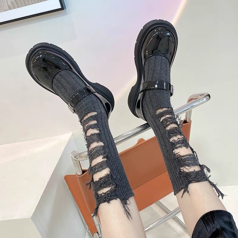 Giày Nữ Lolita Dây Cài 5cm Phong Cách Hàn Quốc