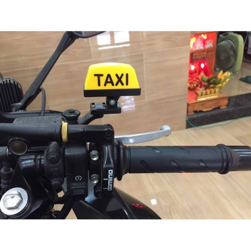 Led Taxi Mào Taxi Gắn Chân Kính Xe Máy Grab Aha Bee Có Video