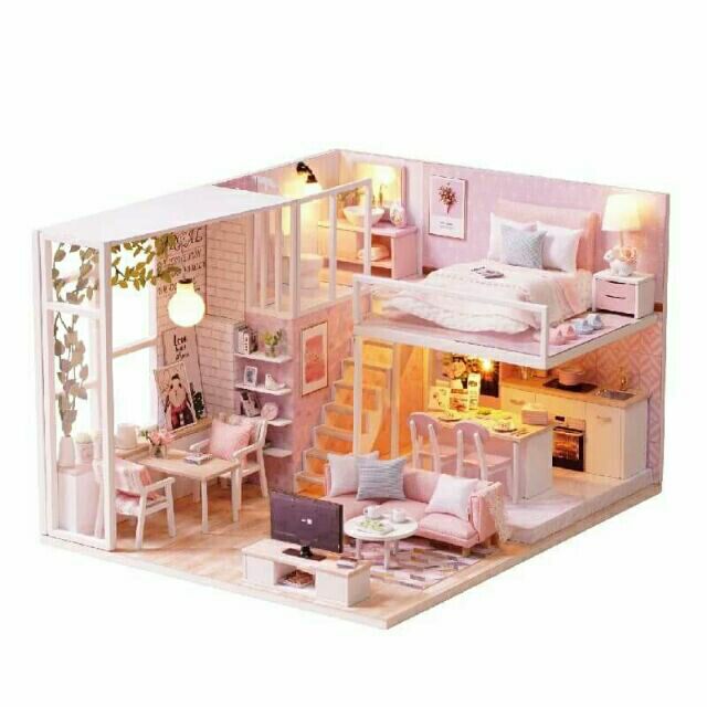 Kèm Mica và keo dán – Mô hình nhà gỗ búp bê dollhouse DIY – L022 Tranquil