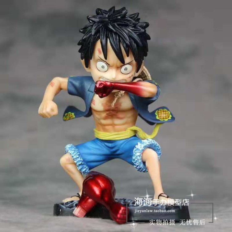 Ảnh thật - Mô hình One Piece Luffy cắn tay haki gear 4 cao 13cm