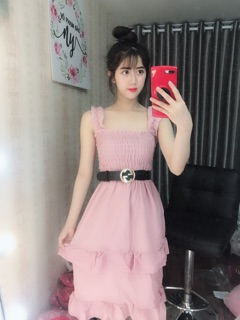 Đầm cánh tiên hai tầng
