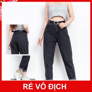 [KÈM ẢNH THẬT] Quần Baggy Khói Trơn [FREESHIP] Quần Baggy Nữ Màu đen khói cá tính