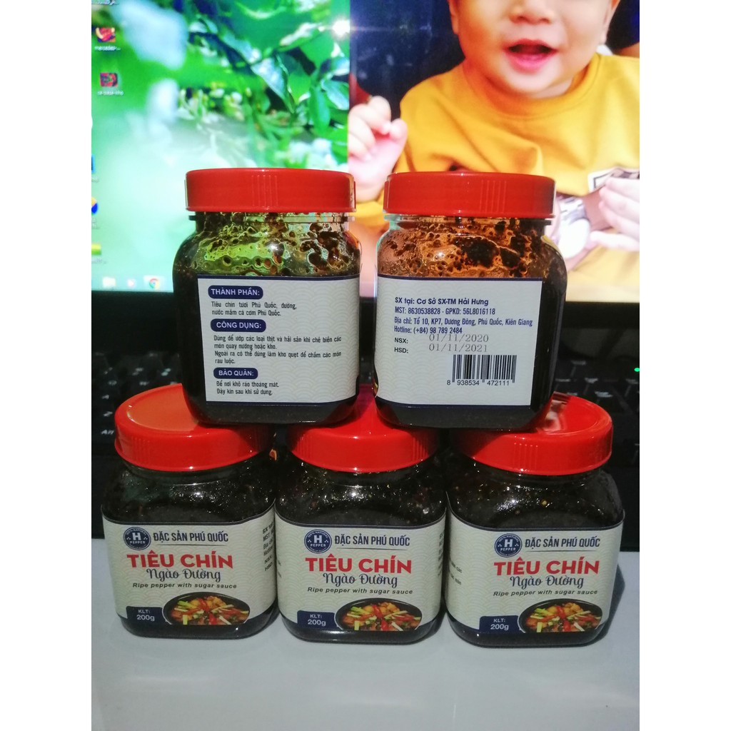 Tiêu chín ngào đường - H Pepper - Hộp 200g - Đặc sản Phú Quốc | BigBuy360 - bigbuy360.vn