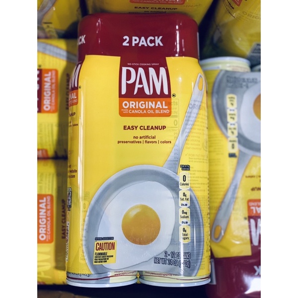 Dầu PAM 12 oz   Dầu Ăn Kiêng 0 calories Dạng Xịt hạt cải Pam original 12 oz.