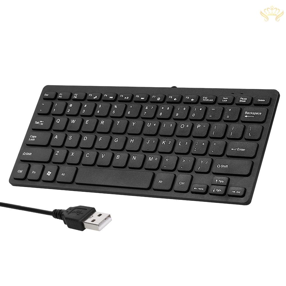Bàn phím K-1000 Mini 78 phím có dây màu đen