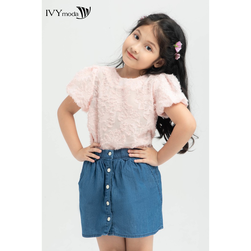Chân váy bò bé gái IVY moda MS 32G0778