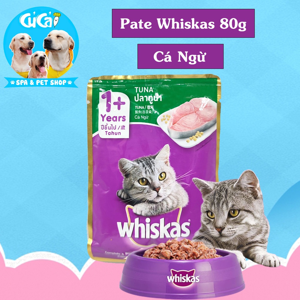 Pate Whiskas 80g Tươi Ngon Đầy Đủ Dưỡng Chất Cho Mèo