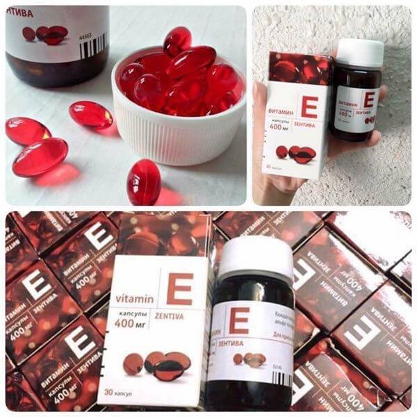 Vitamin E (tổng hợp các E đỏ mới nhất chính hãng của Nga)