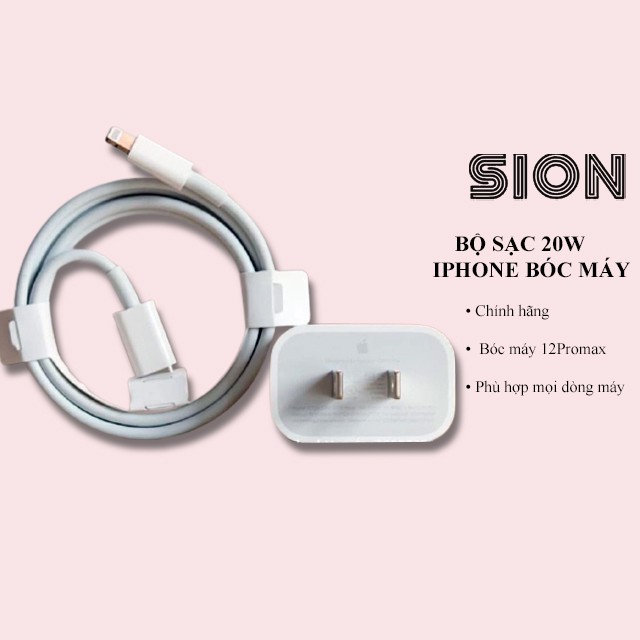 BỘ SẠC IPHONE 20W BÓC MÁY I Có Bán Lẻ Củ, Cáp sạc