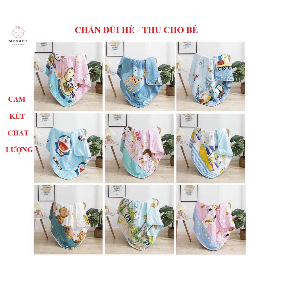 Chăn Cho Bé - Chăn Đũi Cotton Hè - Thu cottong cho bé đi học, mền trần bông mềm mịn cho trẻ