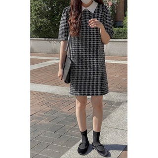 Váy Liền Tweed Hàn Quốc Cao Cấp (2 color)