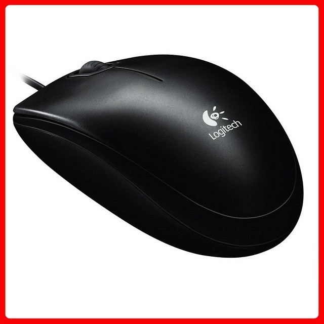 Chuột máy tính có dây Logitech B100 (Đen) - Chính Hãng