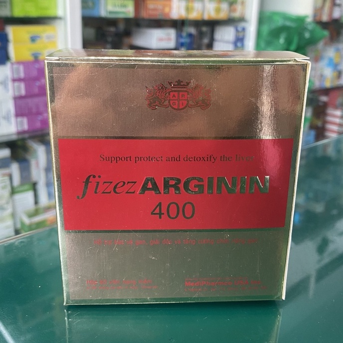 Fizer Arginin 400 -  Hỗ trợ tăng cường chức năng gan cho người men gan tăng cao, gan nhiễm mỡ, xơ gan, mẩn ngứa, mề đay