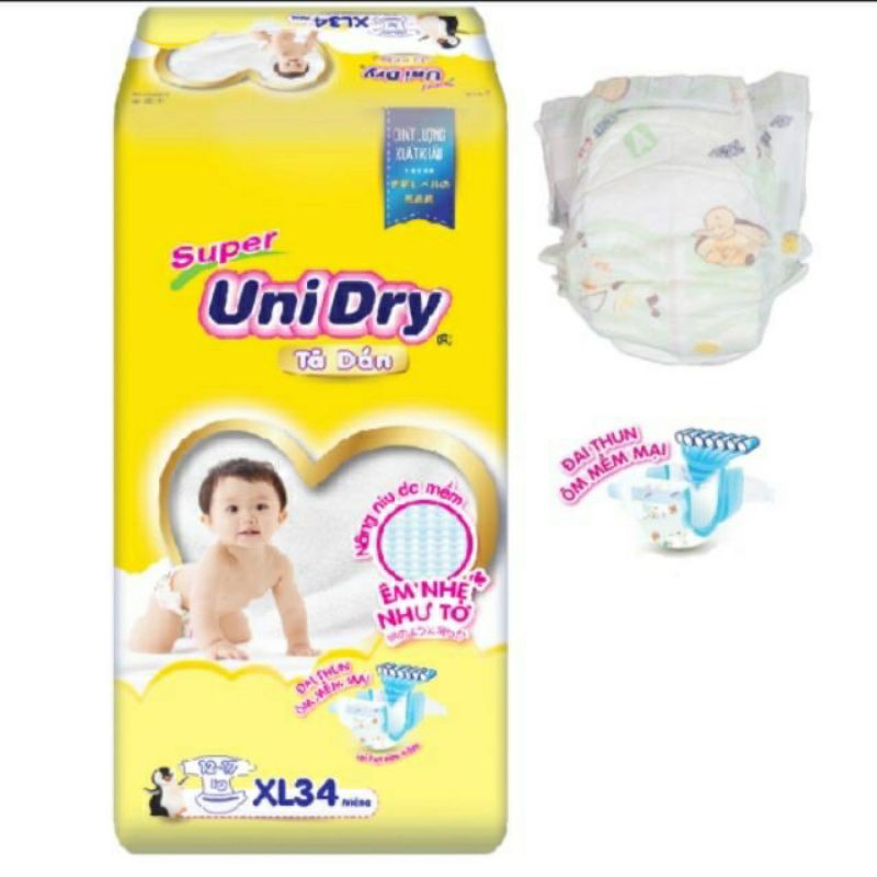 Thanh Lý Tã Dán Unidry M76/L68/XL62/M42//XL34
