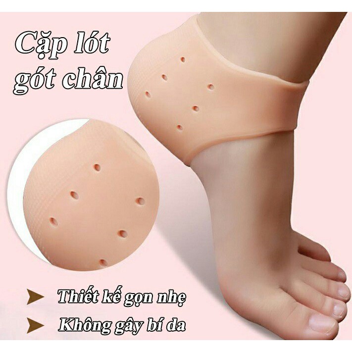 Cặp lót gót chân silicon mềm mại có lỗ thoáng khí