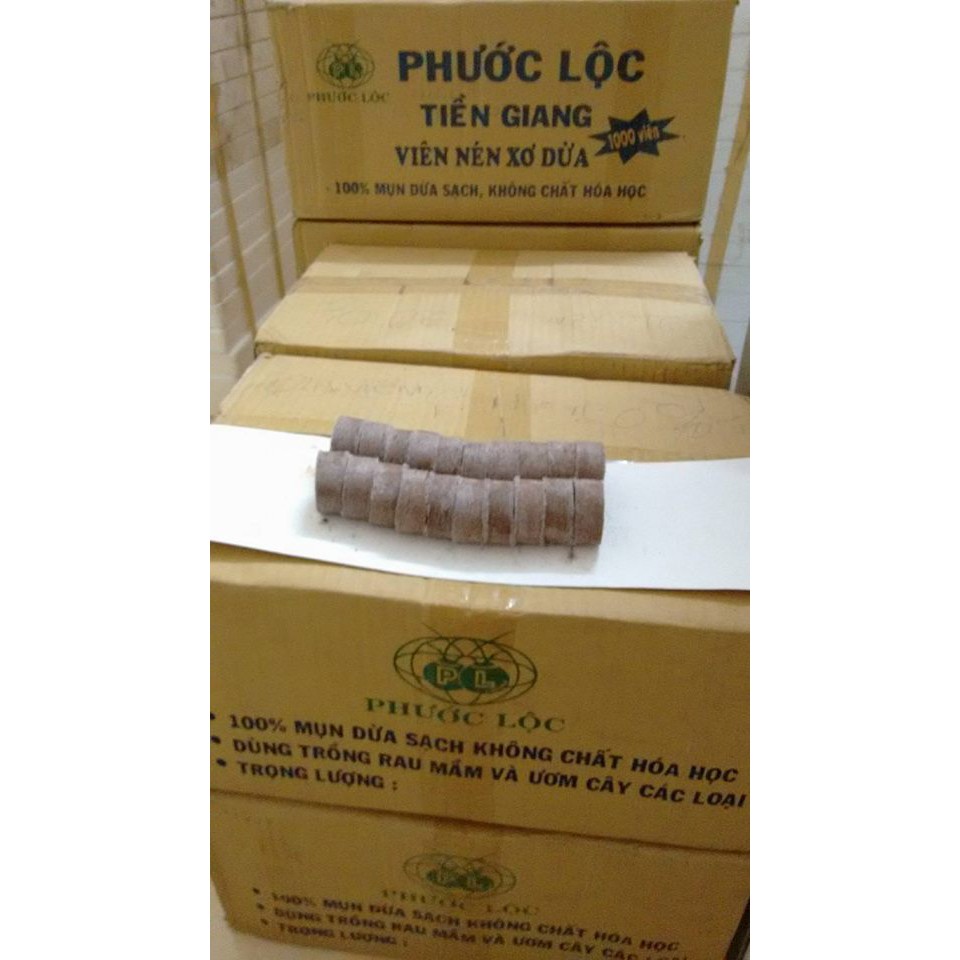 Gói 20 viên nén xơ dừa Phước Lộc-Tiền Giang (ươm hạt)