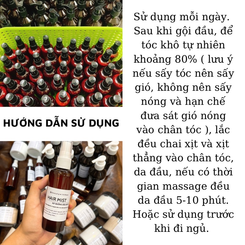 Xịt kích mọc tóc tinh dầu Vỏ Bưởi Xanh @beautywithHan